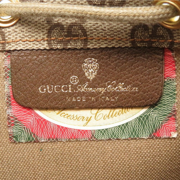 Gucci GG Plus Drawstring Shoulder Bag PVC Leather - Picture 8 of 10